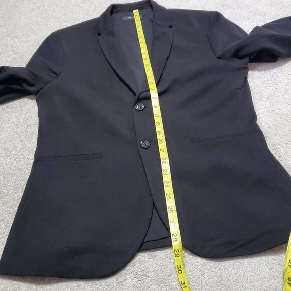 ZARA ESSENTIALS Daily Outfit Oversized Fit Blazer Double Button Black Women's XL - Picture 15 of 16